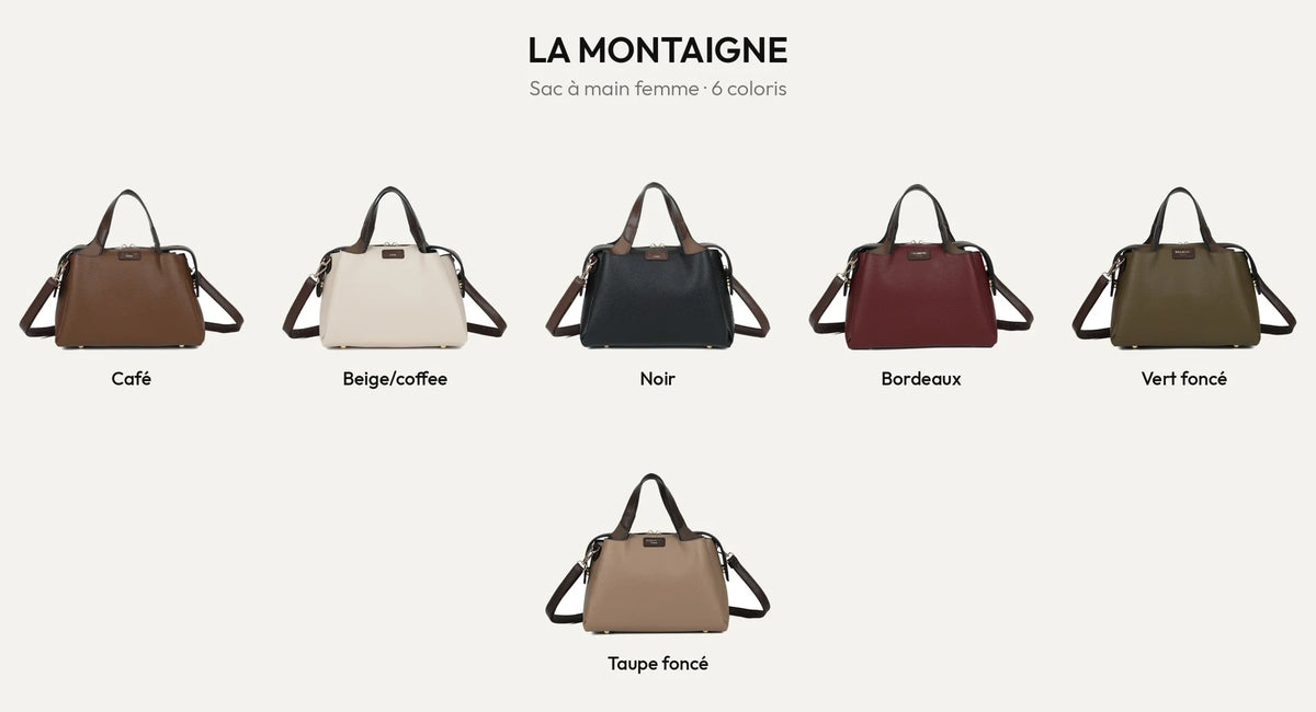 Sac à main La Montaigne en 6 coloris – Gallantry Paris – réf. M-9458-1