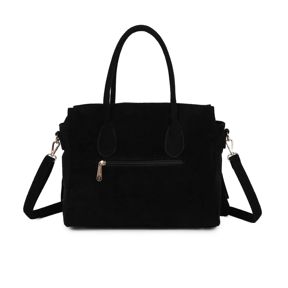 Dos de La Nacara noir avec sa poche extérieure zippée pour garder l’essentiel à portée de main – réf. KJ-62102