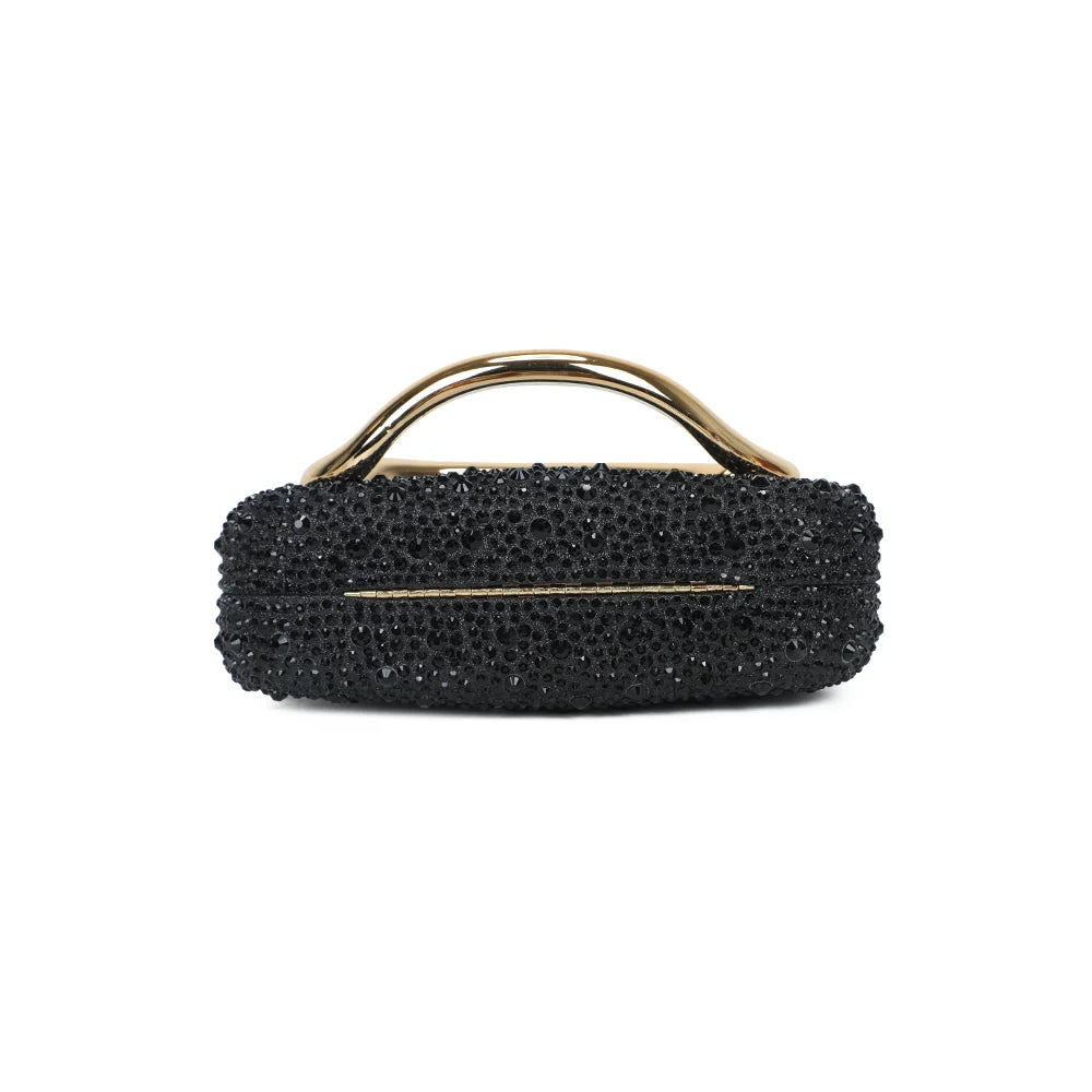 Dessous de la pochette La Pépite noir, pour découvrir sa forme compacte sous tous les angles – réf. HR-92009-3