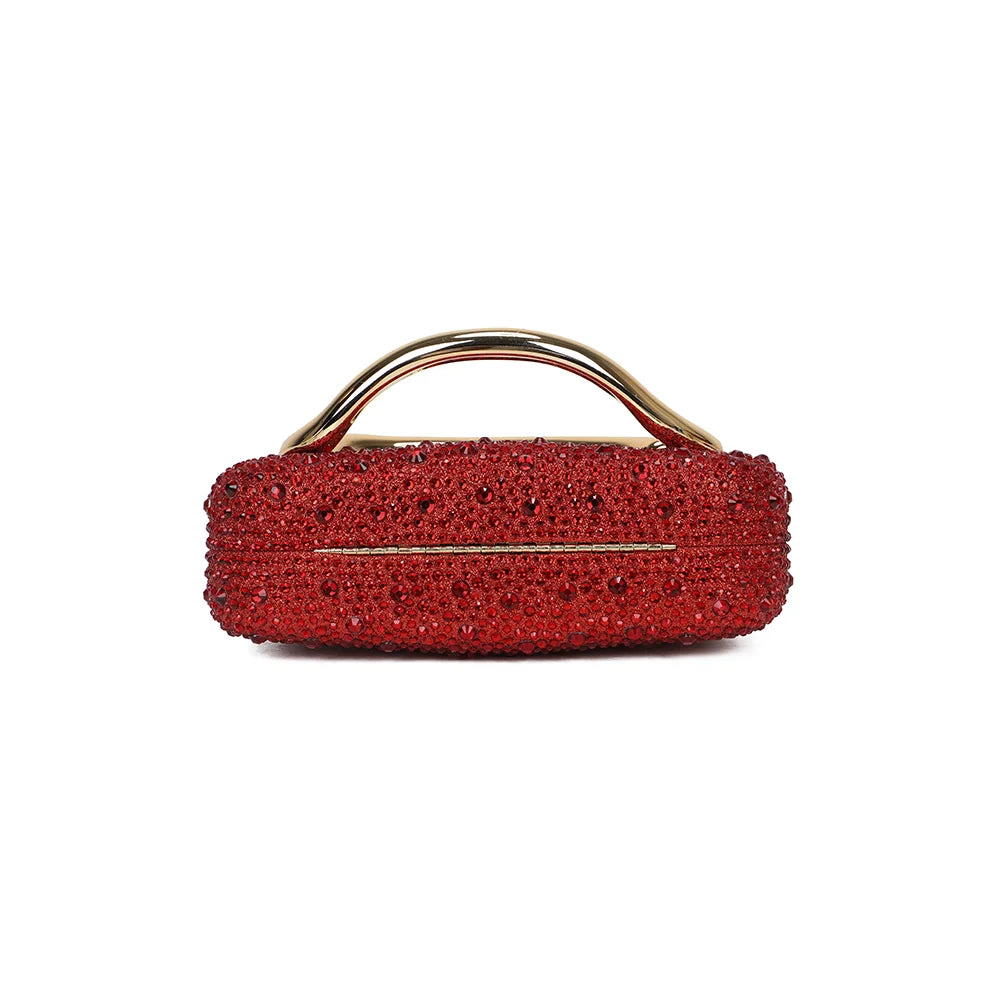Dessous de la pochette La Pépite rouge, pour découvrir sa forme compacte sous tous les angles – réf. HR-92009-3