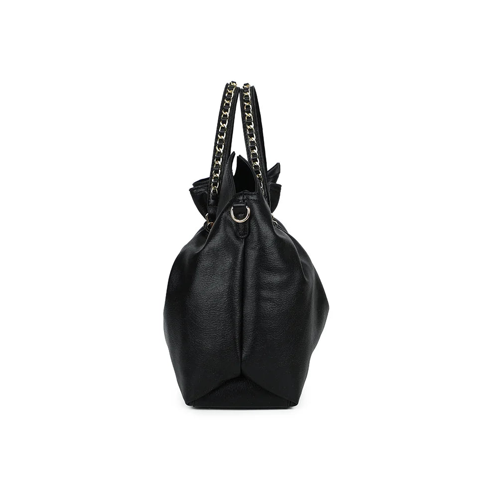 Profil de La Régence noir : 13 cm de profondeur et anneau métallique doré pour la bandoulière – réf. JC-53011