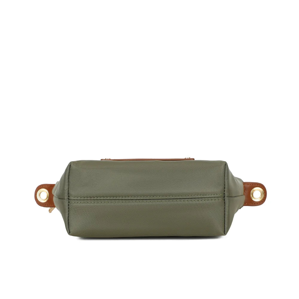 Dessous de La Romane vert foncé en toile synthétique, une base compacte pour un sac de 18 cm – réf. Z-05-6