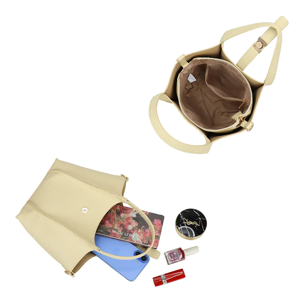 Intérieur de La Rosalie jaune avec compartiment zippé pour ranger vos essentiels – réf. KJ-62095
