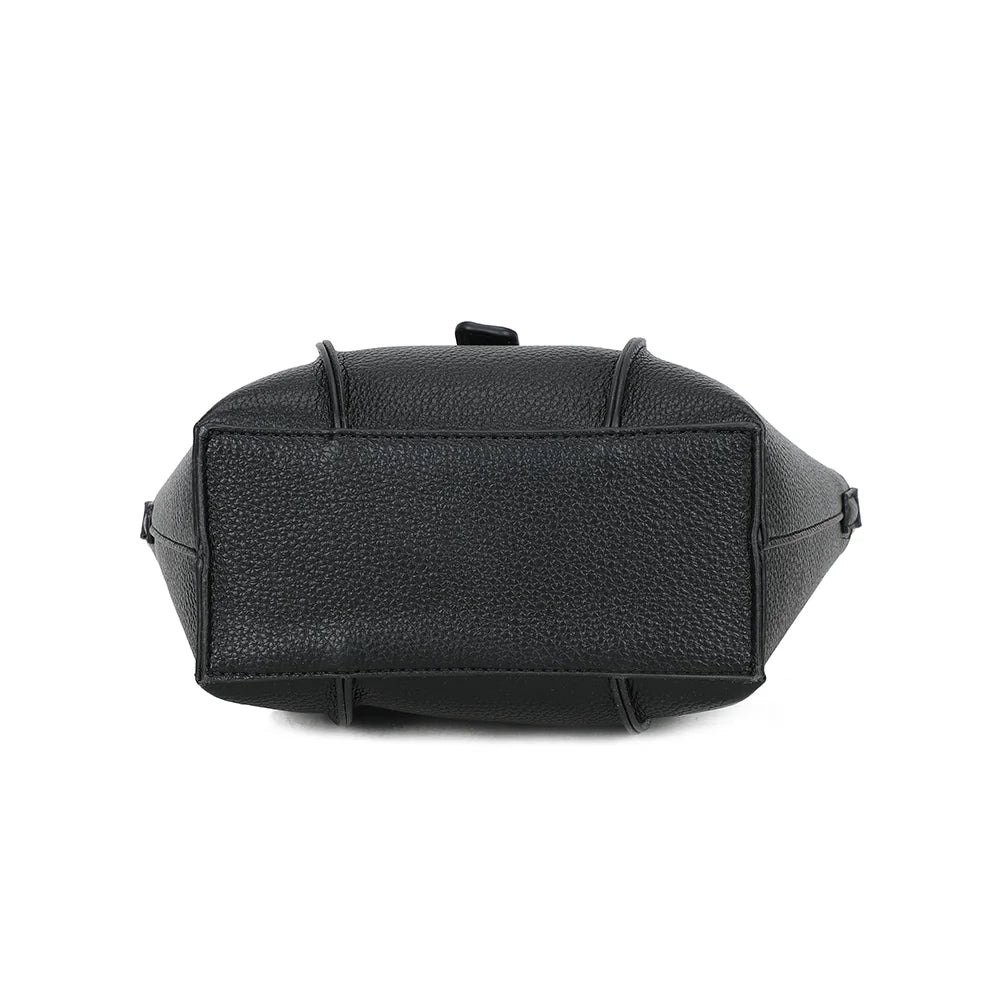 Dessous de La Rosalie noir : base structurée qui garde la forme du sac – réf. KJ-62095