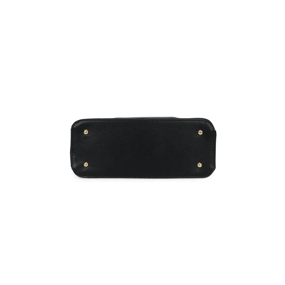 Dessous de La Valdine noir, base structurée qui garde au sac sa belle tenue – réf. M-9464