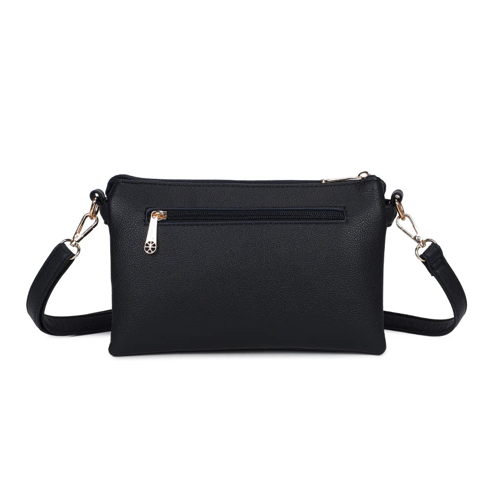 Dos de La Vélane bleu foncé avec sa poche zippée pour garder ses essentiels à portée de main – réf. A-9176