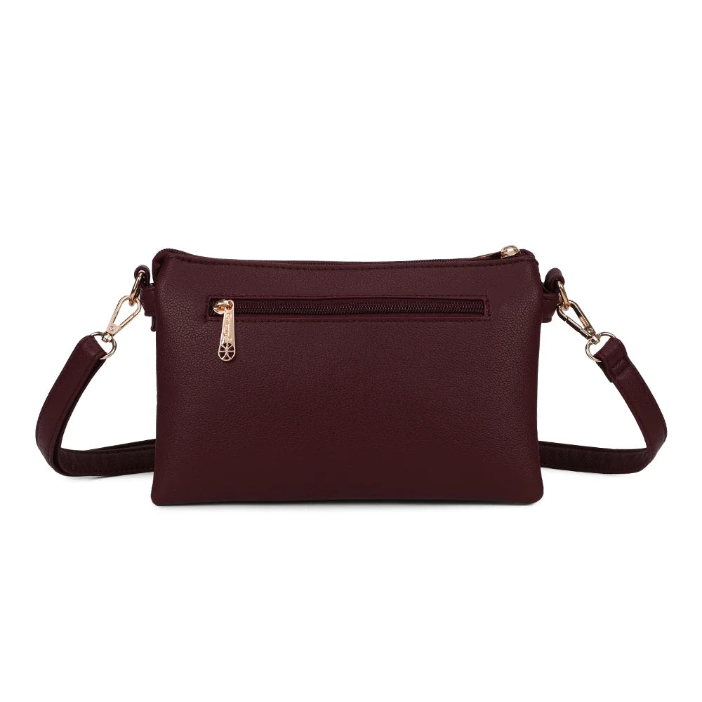 Dos de La Vélane bordeaux avec sa poche zippée pour garder ses essentiels à portée de main – réf. A-9176