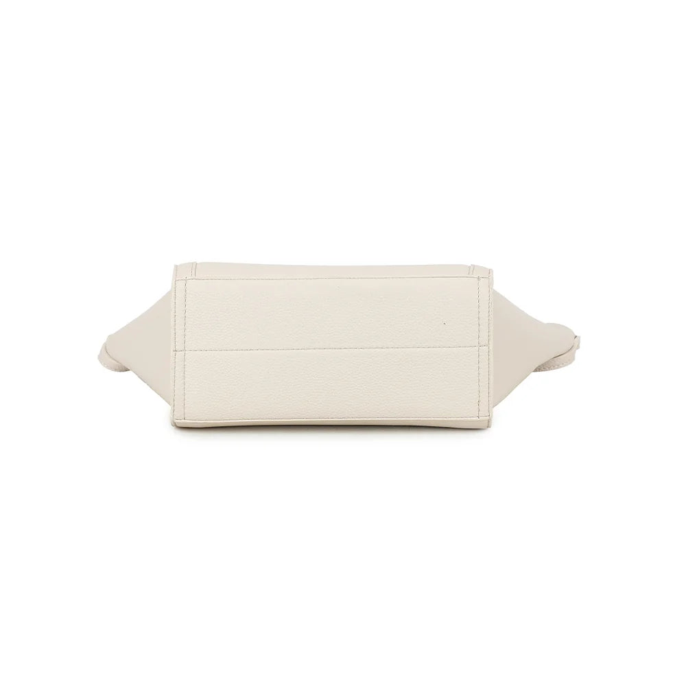 Dessous du Laguna beige : base rectangulaire de 26 × 11 cm en simili cuir grainé – réf. R-2029