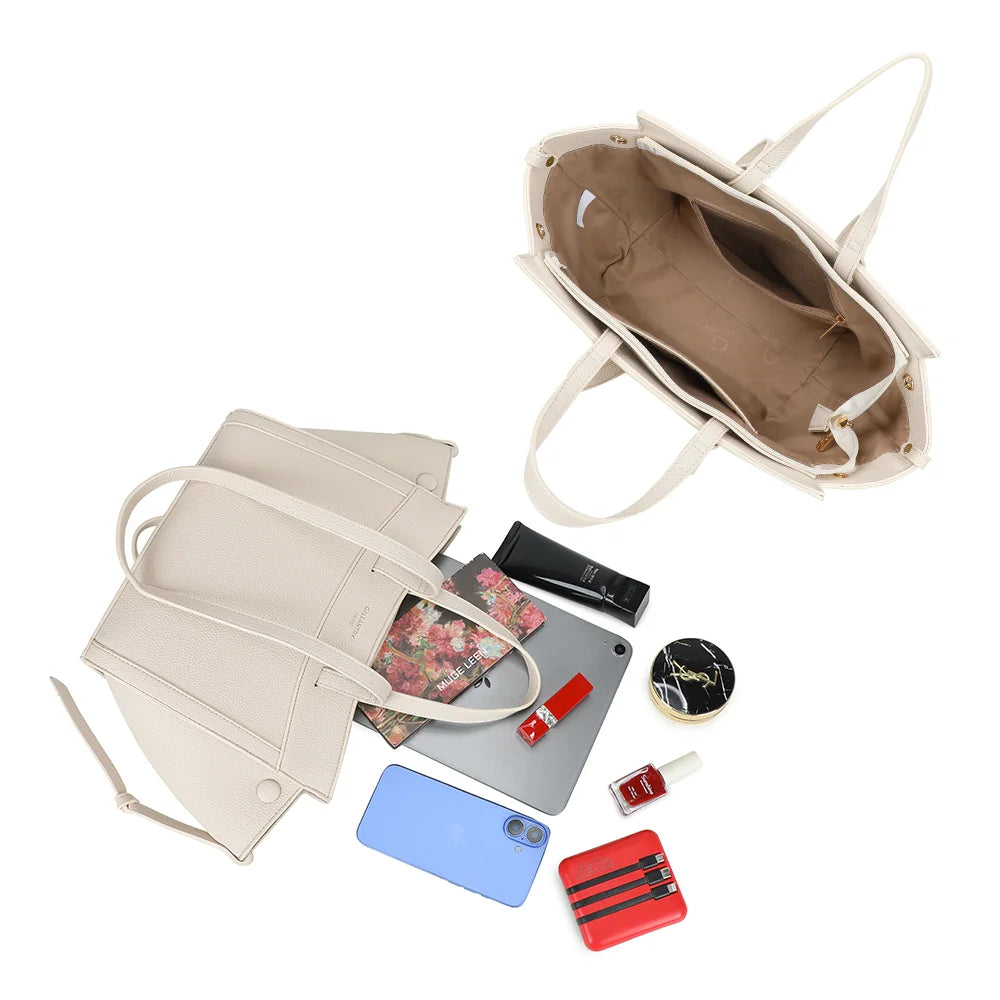 Intérieur du Laguna beige : doublure synthétique et poche zippée pour les petits essentiels – réf. R-2029