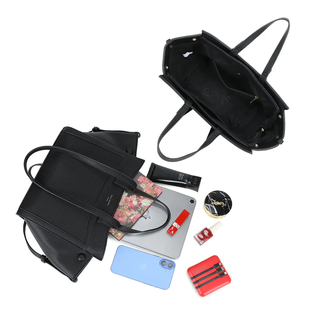 Intérieur du Laguna noir : doublure synthétique et poche zippée pour les petits essentiels – réf. R-2029