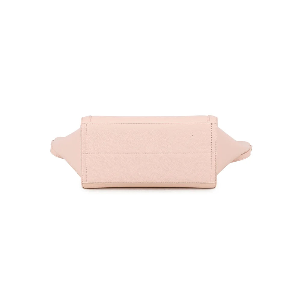Dessous du Laguna rose : base rectangulaire de 26 × 11 cm en simili cuir grainé – réf. R-2029