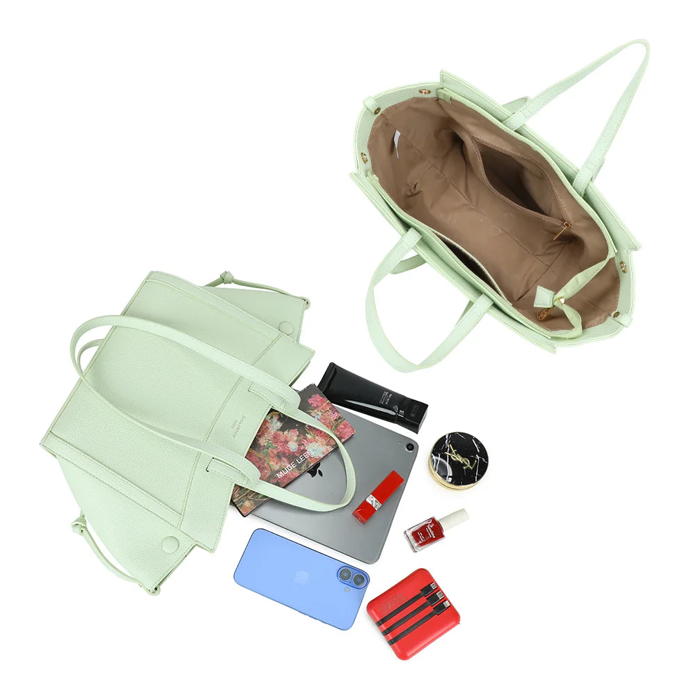 Intérieur du Laguna vert clair : doublure synthétique et poche zippée pour les petits essentiels – réf. R-2029