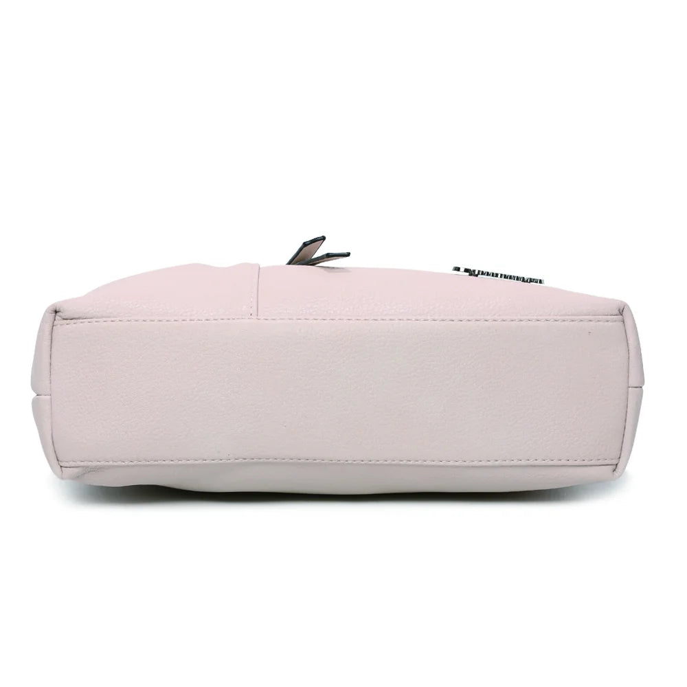 Dessous du Le Auréane beige en simili cuir grainé, finitions surpiquées – réf. Z-5103