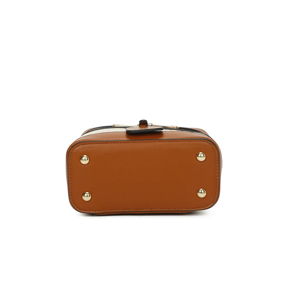 Dessous du Bambino beige/marron, base structurée qui garde la forme vanity – réf. R-1918