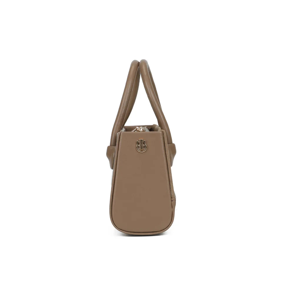 Profil du Basile taupe foncé : format compact de 8 cm de profondeur et anneau doré latéral – réf. YL-26022