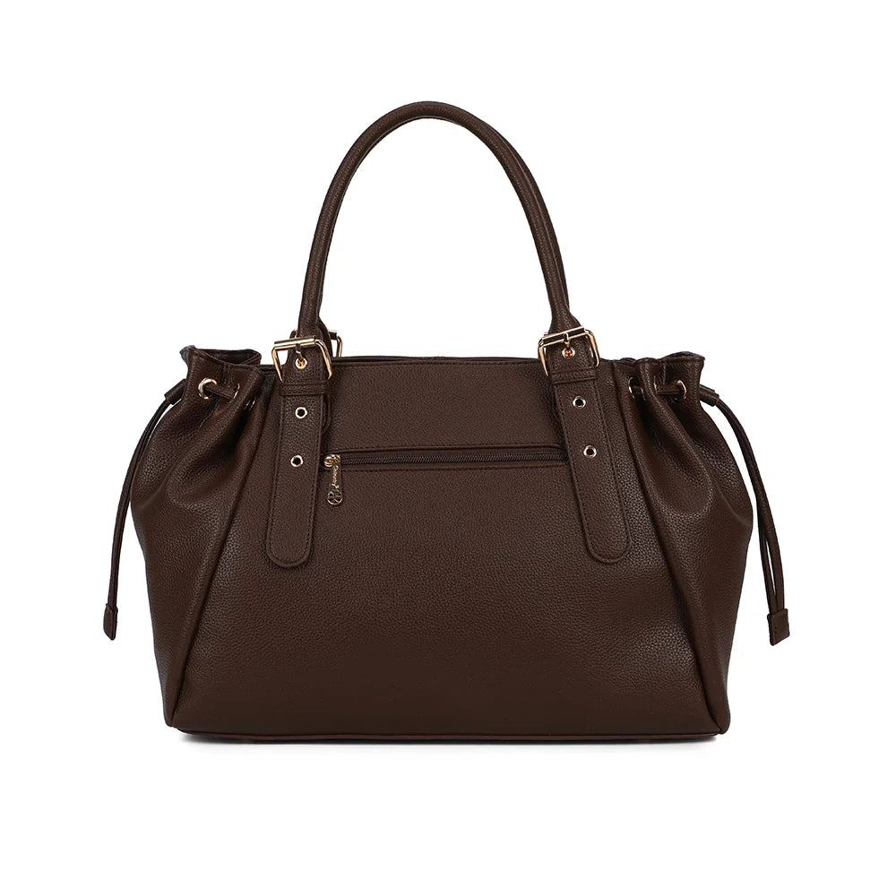 Dos du sac cabas Le Beaumont café avec sa poche extérieure zippée – réf. R-62080-4-AIR