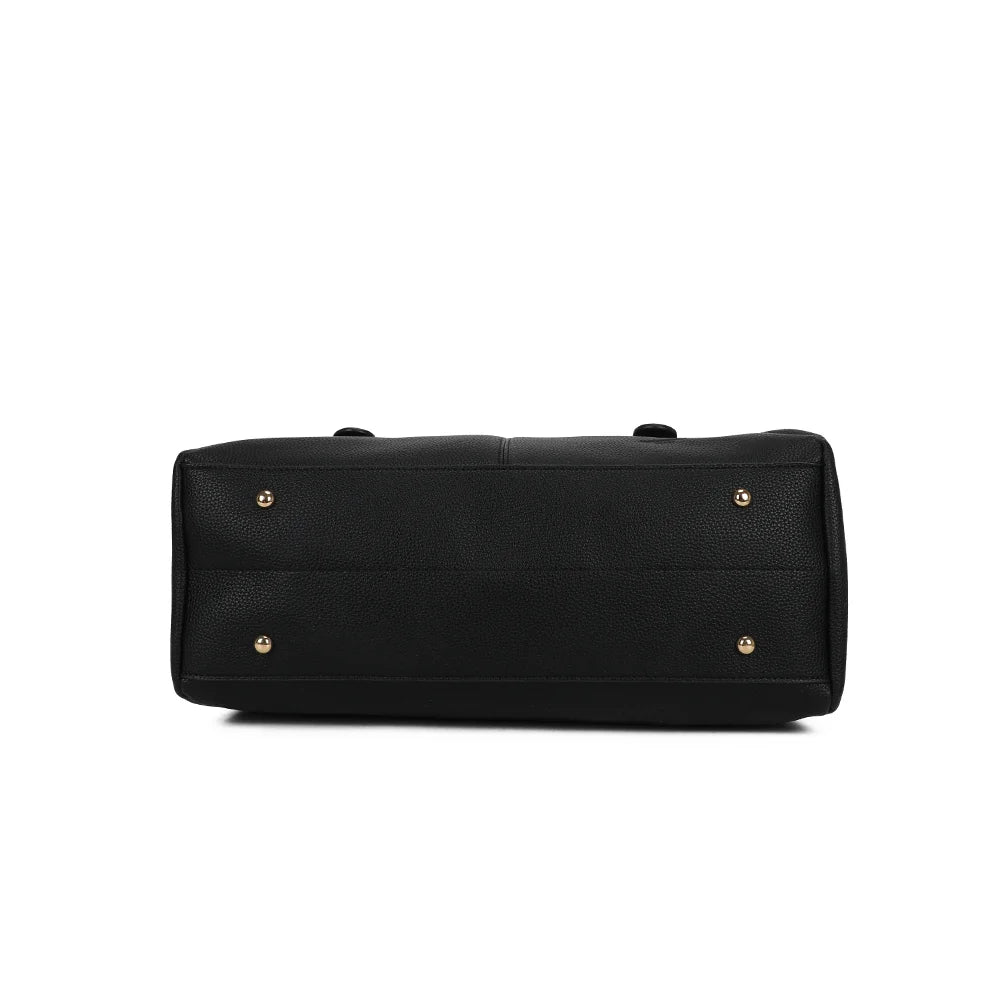 Dessous du sac cabas Le Beaumont noir avec quatre pieds métalliques de protection – réf. R-62080-4-AIR