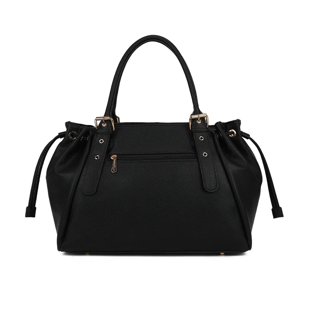 Dos du sac cabas Le Beaumont noir avec sa poche extérieure zippée – réf. R-62080-4-AIR