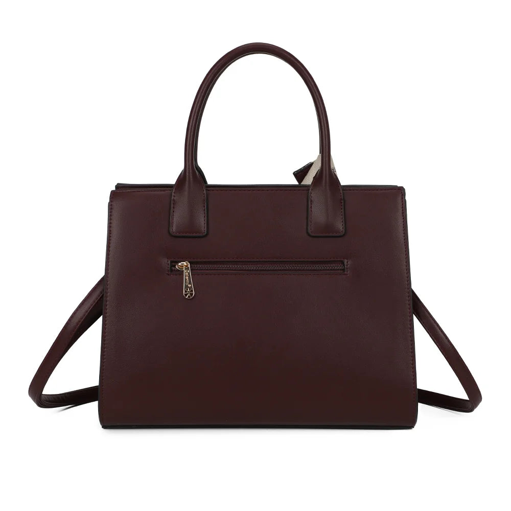 Dos du Berkeley bordeaux avec sa poche zippée supplémentaire pour les petits objets – réf. LS-76003