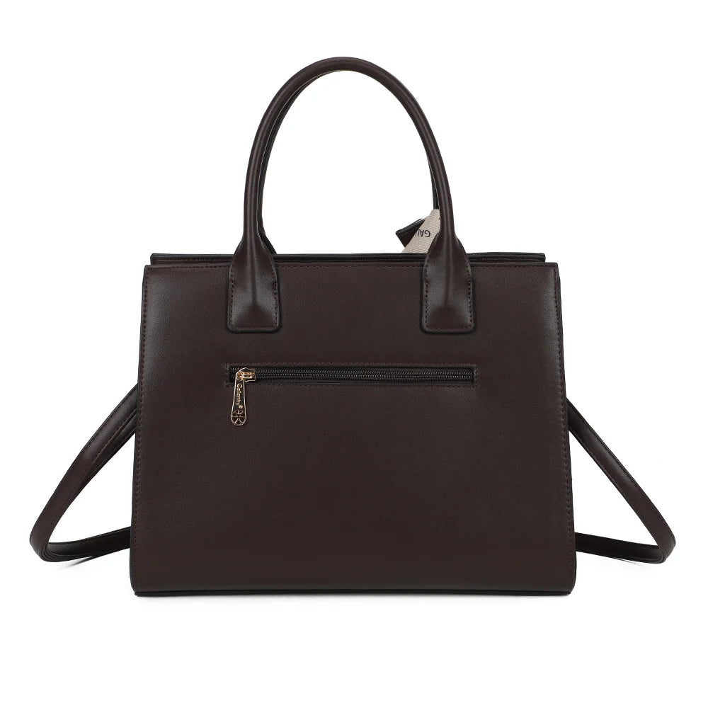 Dos du Berkeley café avec sa poche zippée supplémentaire pour les petits objets – réf. LS-76003