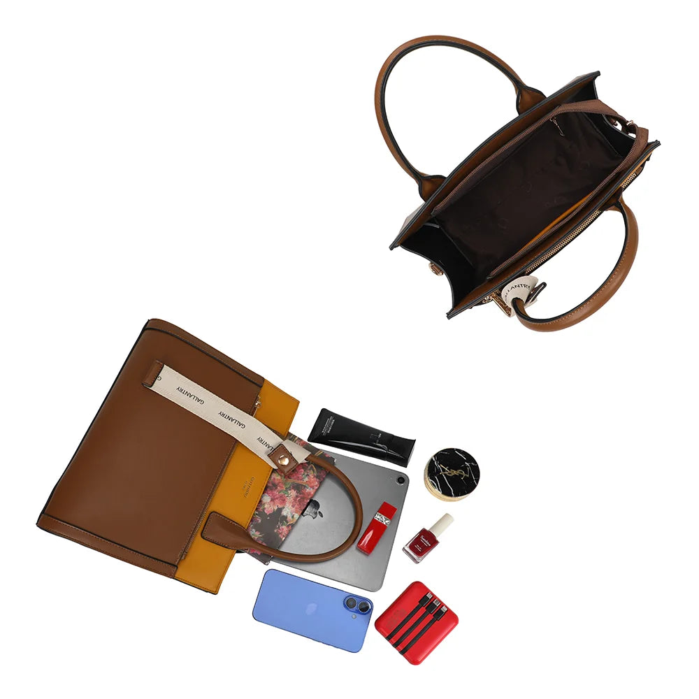 Intérieur spacieux du Berkeley marron foncé : tablette, téléphone et essentiels trouvent leur place – réf. LS-76003