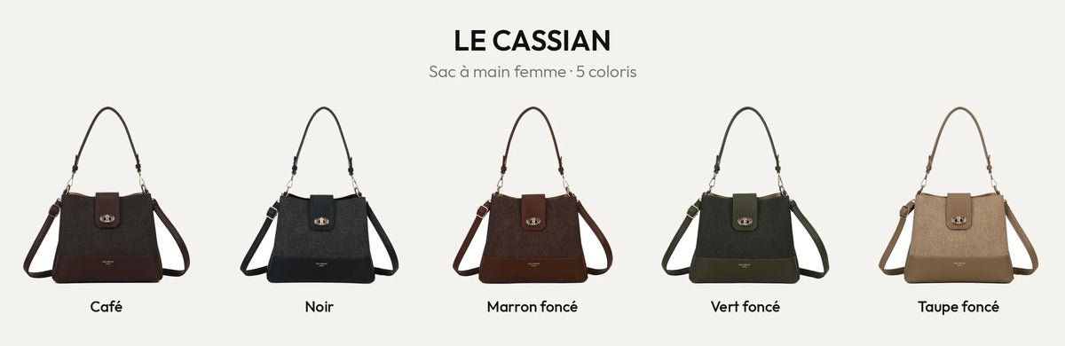 Le Cassian, sac à main femme effet chevron en 5 coloris – Gallantry Paris – réf. G-7514