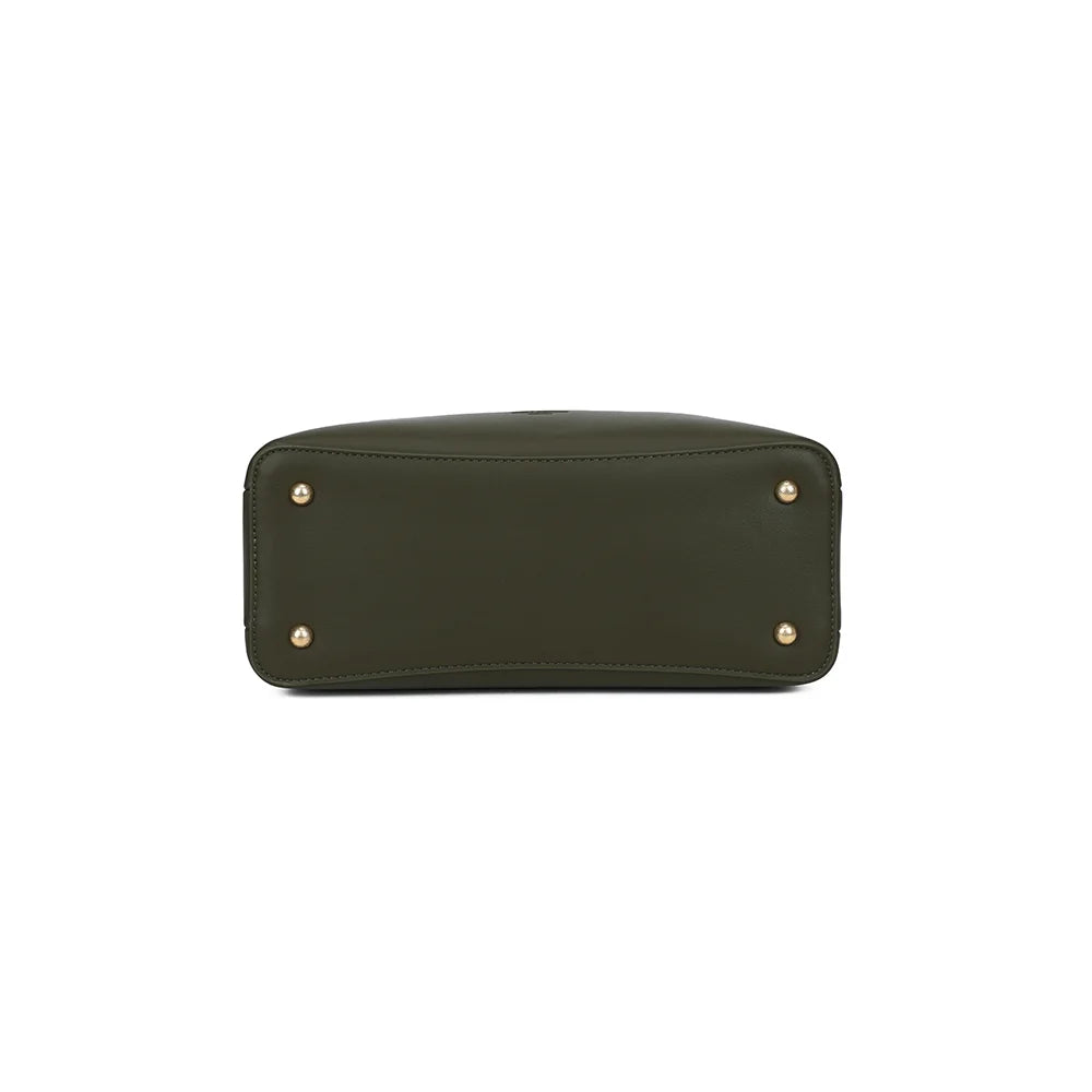 Dessous du Cassian vert foncé : base en synthétique lisse assortie au coloris – réf. G-7514