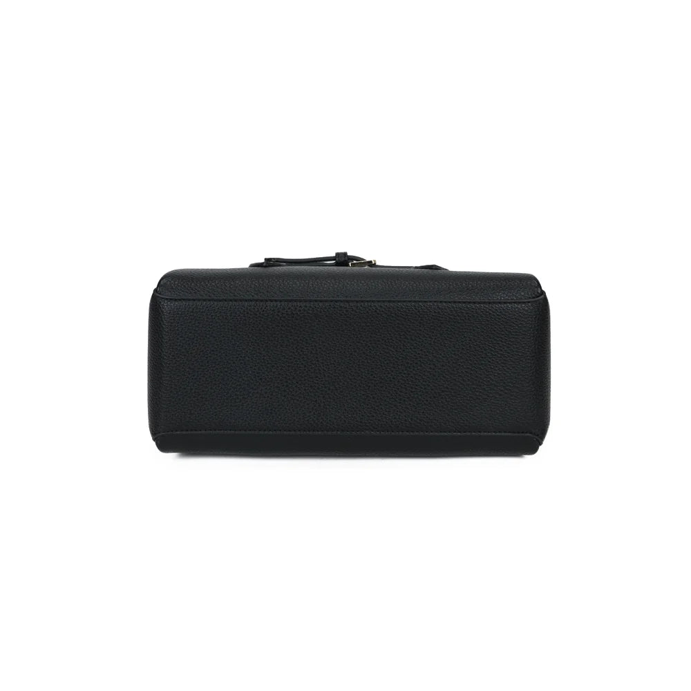 Dessous du Castille noir : base rectangulaire qui donne au sac sa belle tenue structurée – réf. R-2064