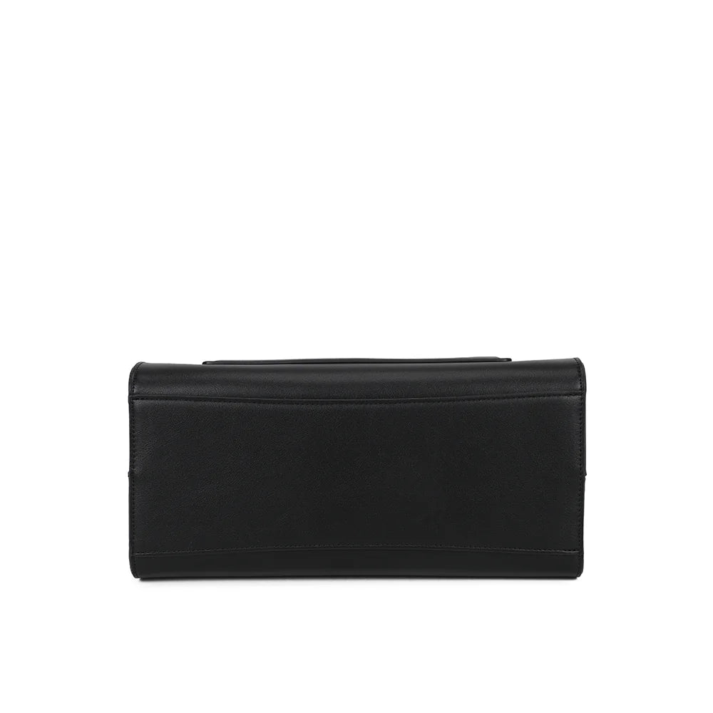 Dessous du Le Corten noir, une base rigide qui permet au sac de tenir droit une fois posé – réf. LS-76002