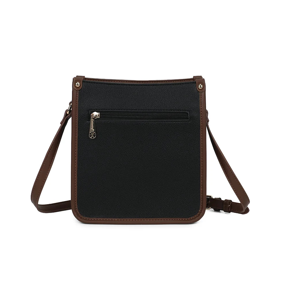 Dos du sac Le Corvès noir avec sa poche zippée pour garder les petits objets à portée de main – réf. R-2071