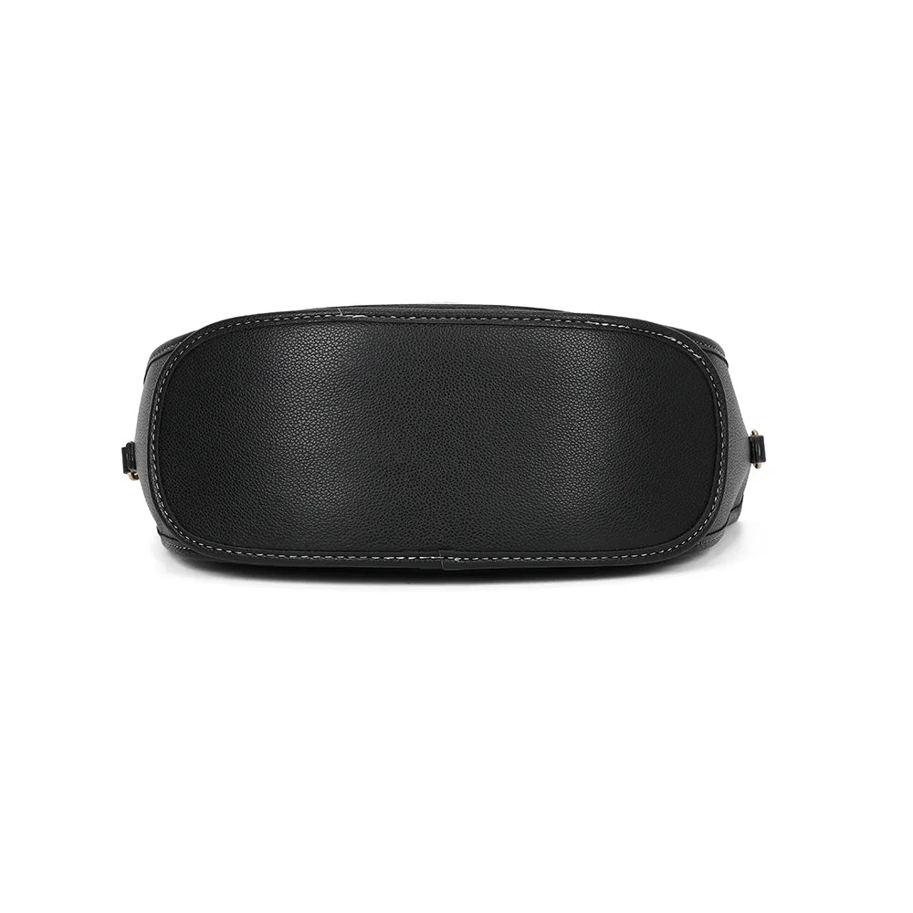 Dessous du Crescendo noir : base arrondie en demi-lune, pour une allure douce et structurée – réf. A-9104