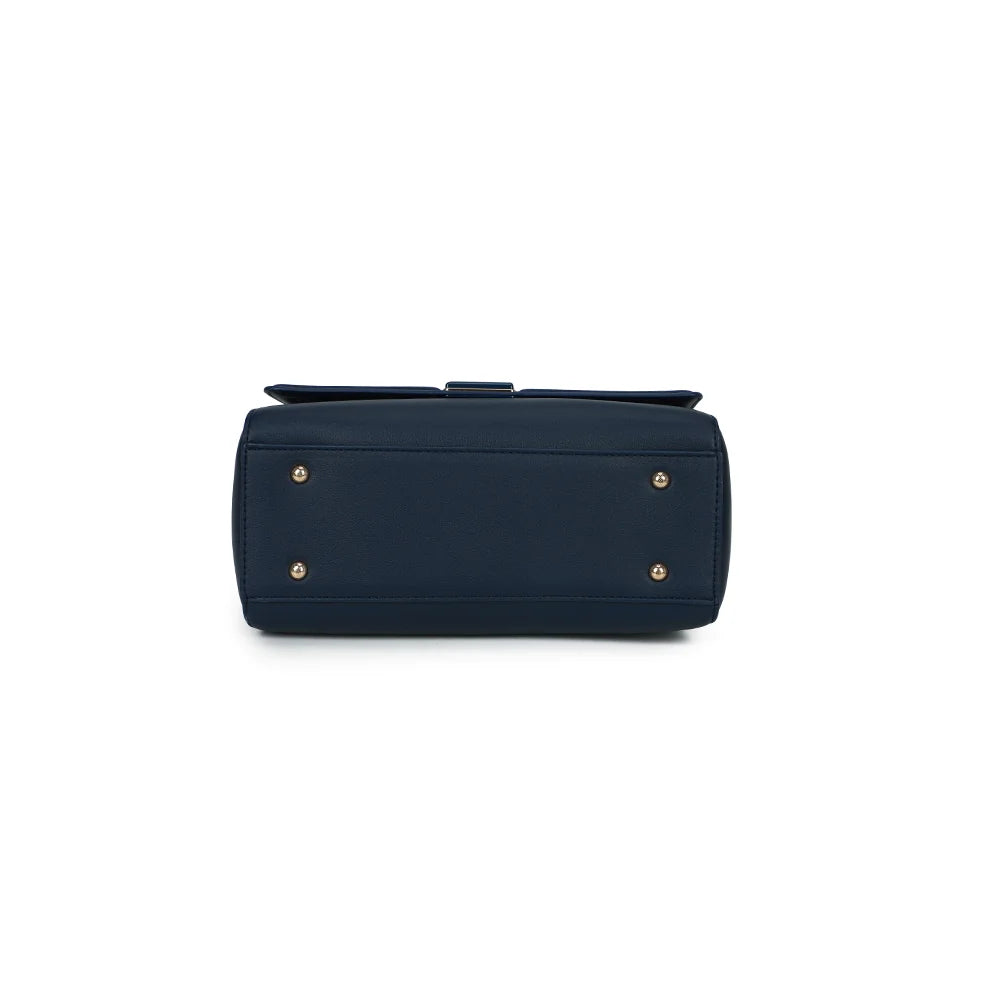 Dessous du Delsane bleu foncé : base stable munie de pieds de protection pour le poser sereinement – réf. G-7512