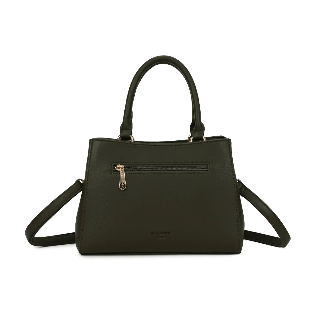 Dos du Delsane vert foncé avec sa poche zippée pour garder les petits objets facilement accessibles – réf. G-7512