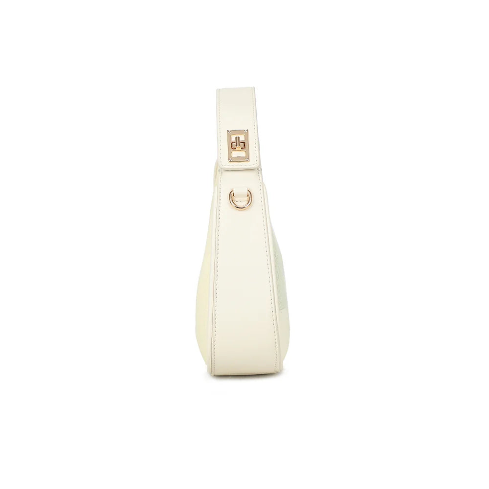 Profil du Denim Chic beige : silhouette fine de 7 cm d’épaisseur et anneaux dorés – réf. A-9169