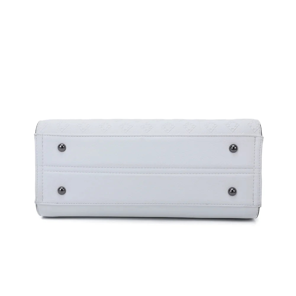 Vue du dessous du Le Diane blanc, sur toute sa largeur de 33 cm et sa profondeur de 14 cm – réf. R-1501