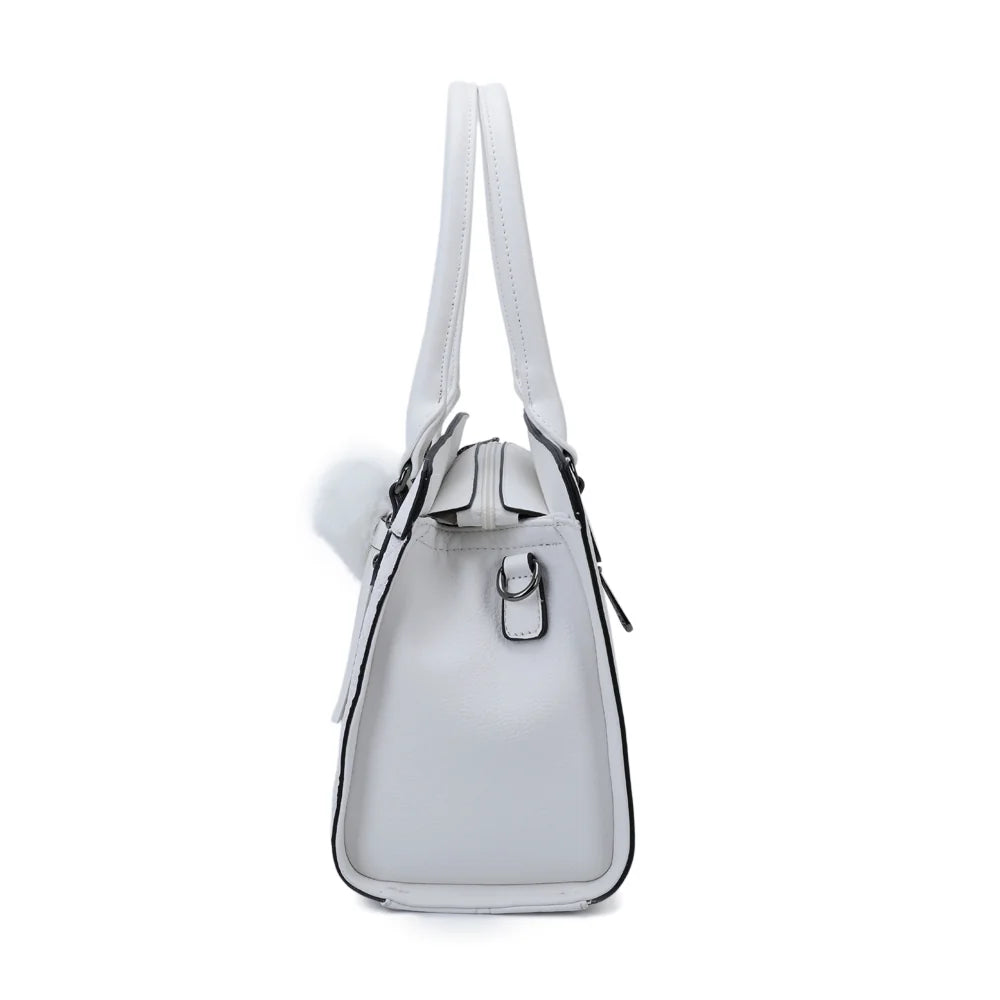 Profil du Le Diane blanc : 14 cm de profondeur et attaches de la bandoulière amovible – réf. R-1501