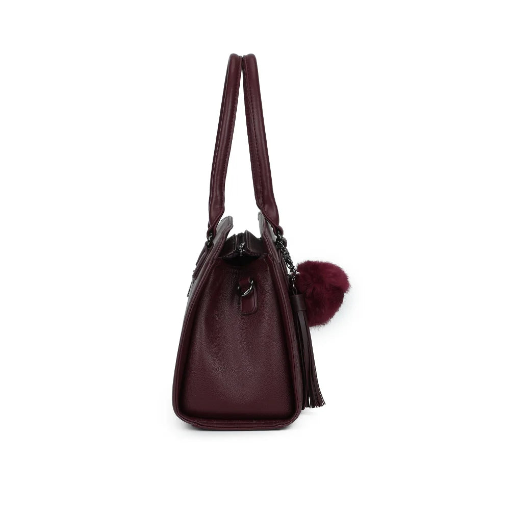 Profil du Le Diane bordeaux : 14 cm de profondeur et attaches de la bandoulière amovible – réf. R-1501