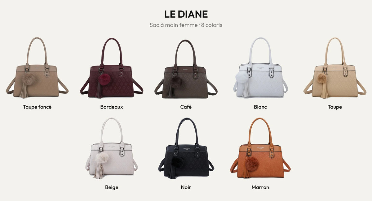 Sac à main femme Le Diane en 8 coloris – Gallantry Paris – réf. R-1501