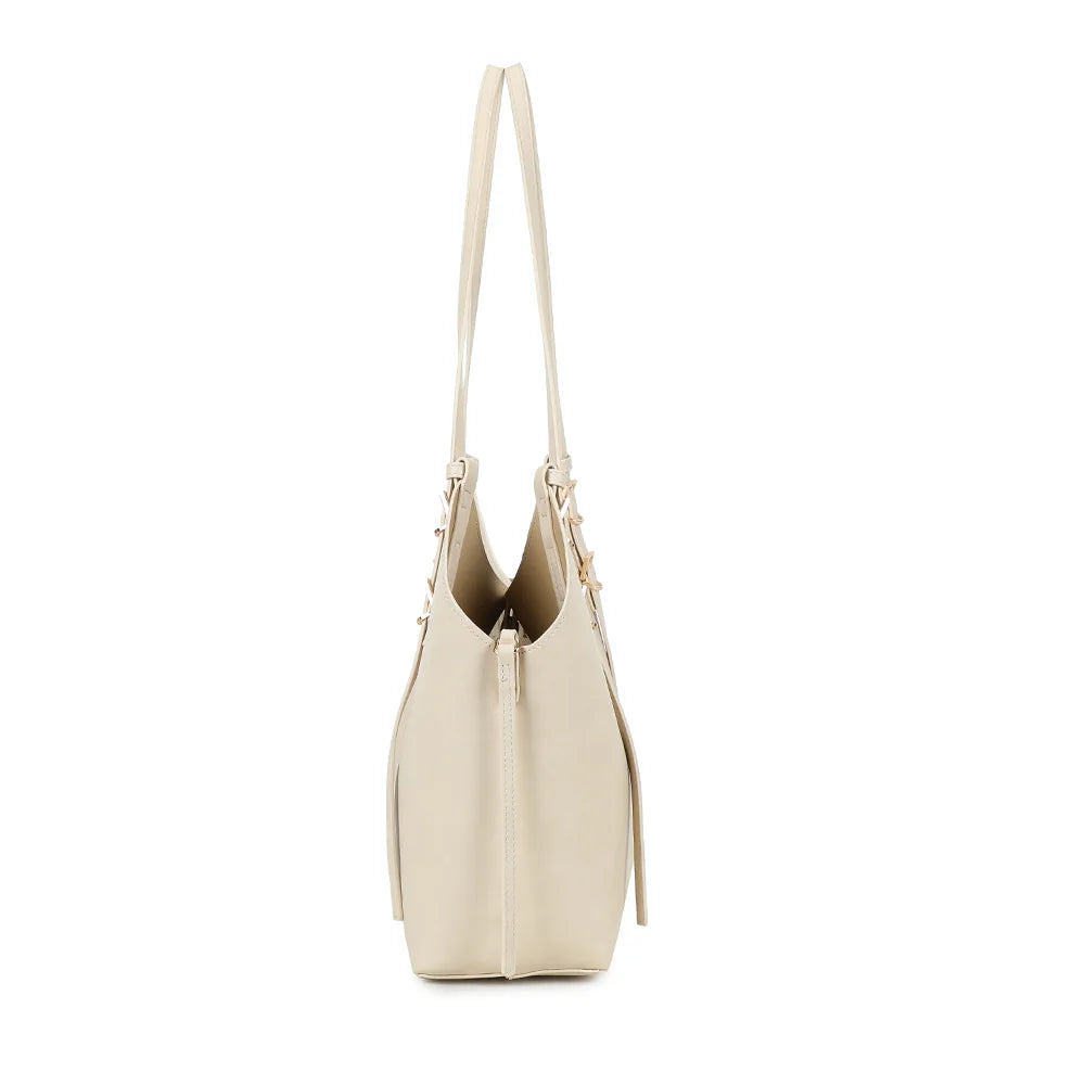 Élance beige de profil : un soufflet de 13 cm pour glisser tous vos essentiels – réf. A-8721-1