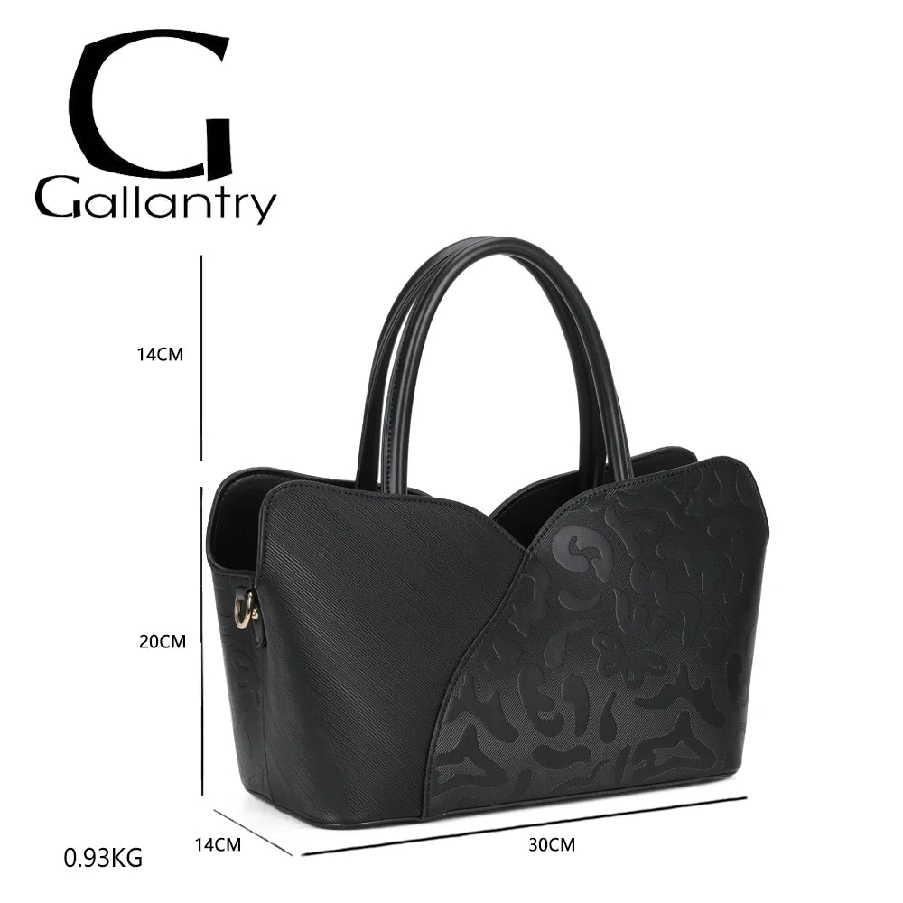 Le Florélys noir : 30 × 14 × 20 cm, anses de 14 cm, poids de 0,93 kg – réf. DQ-8745