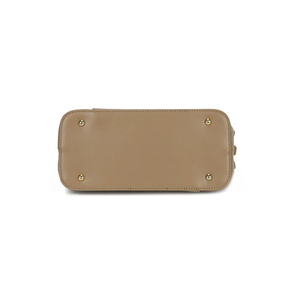 Dessous du Florélys taupe foncé, un format structuré de 30 × 14 cm à poser facilement – réf. DQ-8745