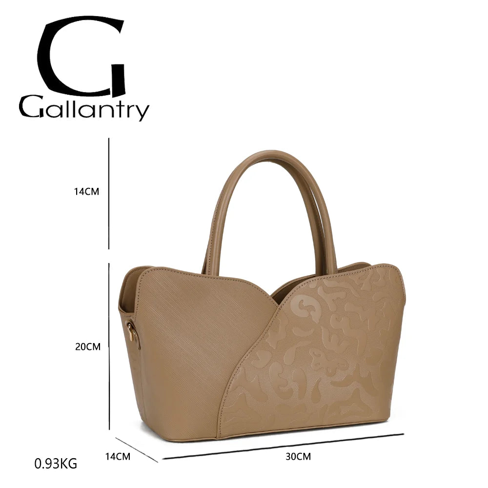 Le Florélys taupe foncé : 30 × 14 × 20 cm, anses de 14 cm, poids de 0,93 kg – réf. DQ-8745