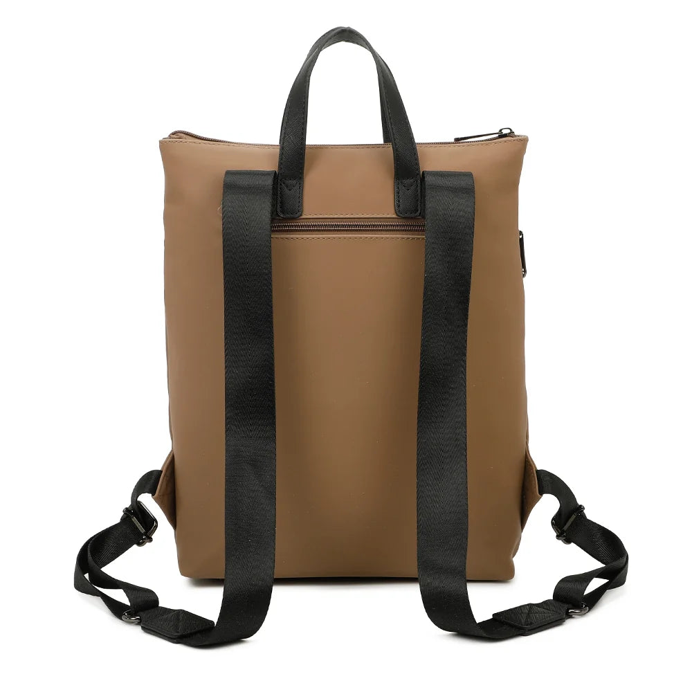 Dos du Folder taupe avec ses deux bretelles noires réglables pour un port confortable sur le dos – réf. Z-83044