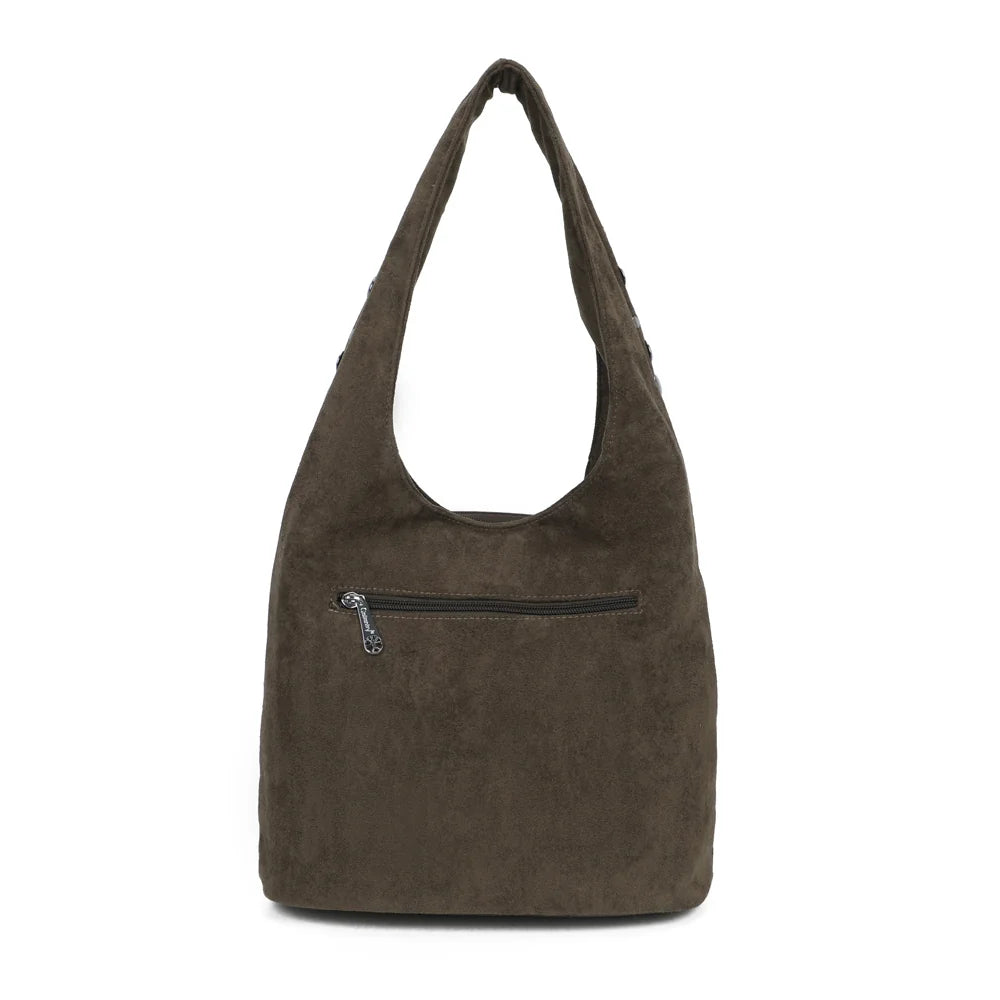 Dos du Kalyss vert foncé avec sa poche zippée pour garder les petits essentiels à portée de main – réf. R-2083