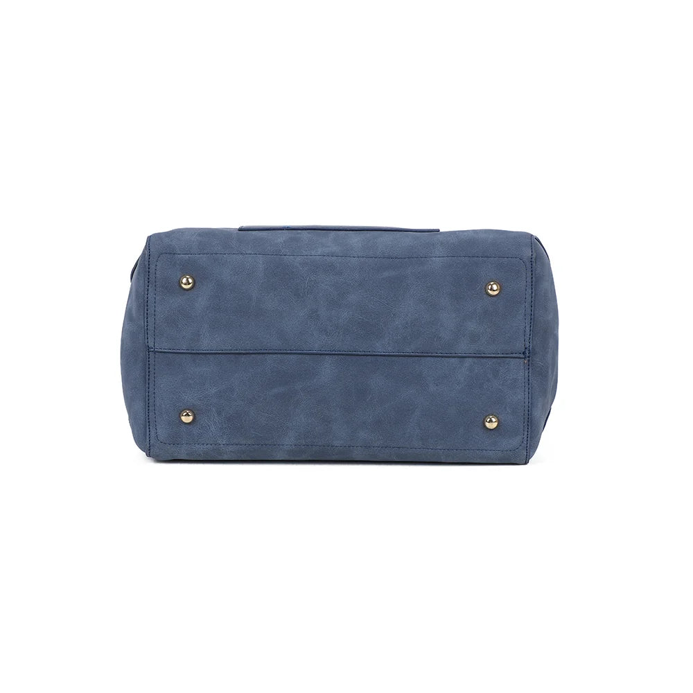 Dessous du Le Lavana bleu foncé, posé sur de petits pieds métalliques dorés – réf. DG-5803