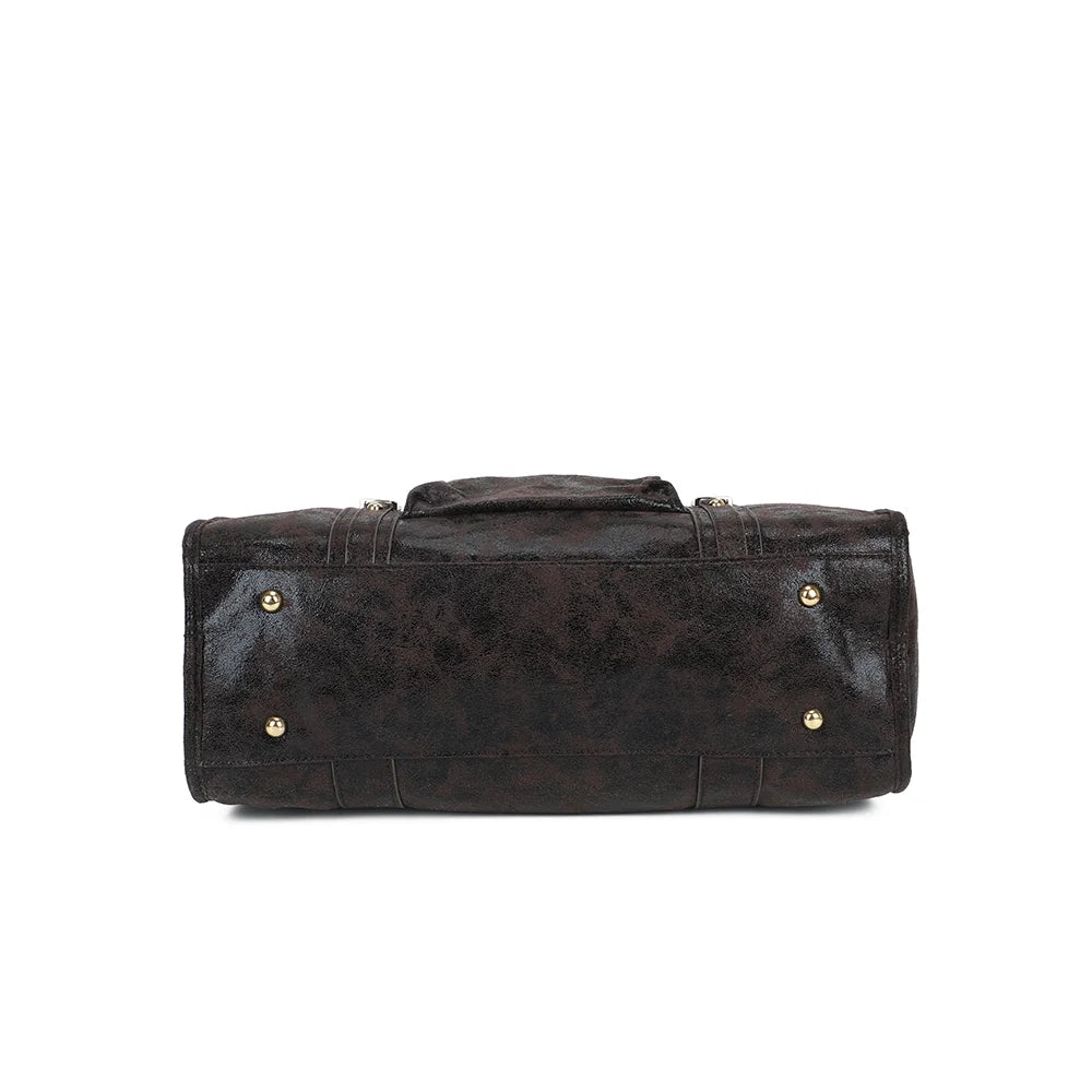 Dessous du Luxor café : base large pour un sac cabas qui tient bien sa forme – réf. M-1979-10