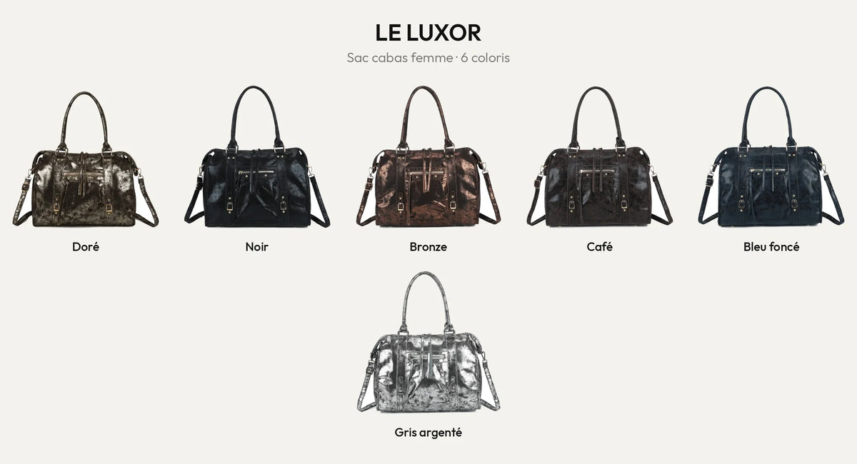 Le Luxor, sac cabas femme métallisé, en 6 coloris – Gallantry Paris – réf. M-1979-10