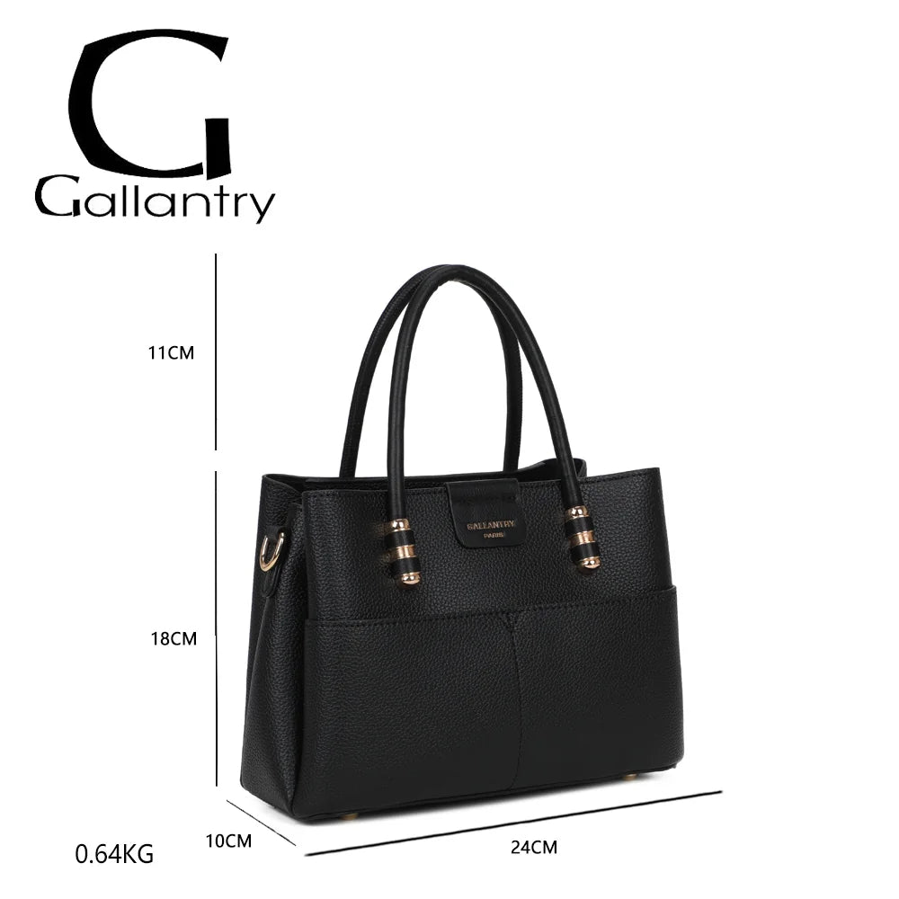 Dimensions du Marly noir : 24 × 10 × 18 cm, hauteur des anses 11 cm, poids 0,64 kg – réf. KJ-62110