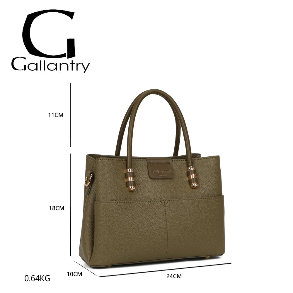 Dimensions du Marly vert foncé : 24 × 10 × 18 cm, hauteur des anses 11 cm, poids 0,64 kg – réf. KJ-62110