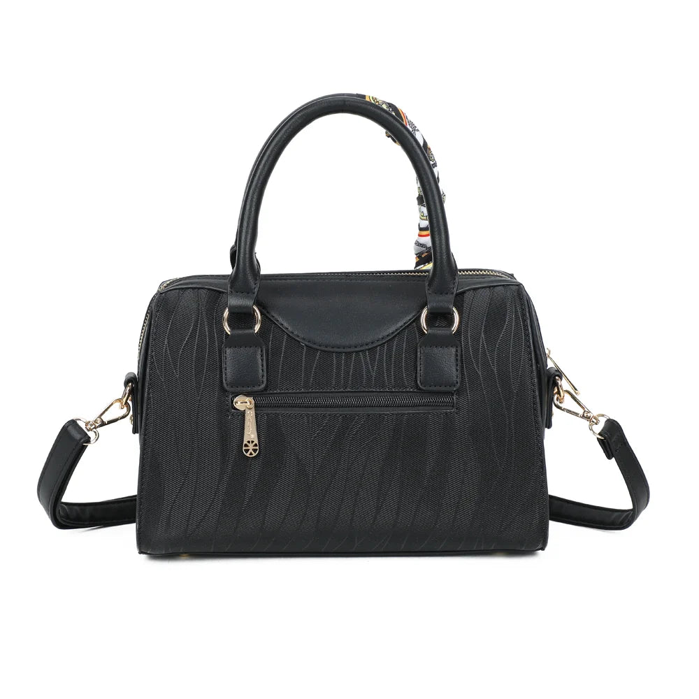 Dos du Mazarine noir avec sa poche zippée pour garder les petits objets à portée de main – réf. M-9446